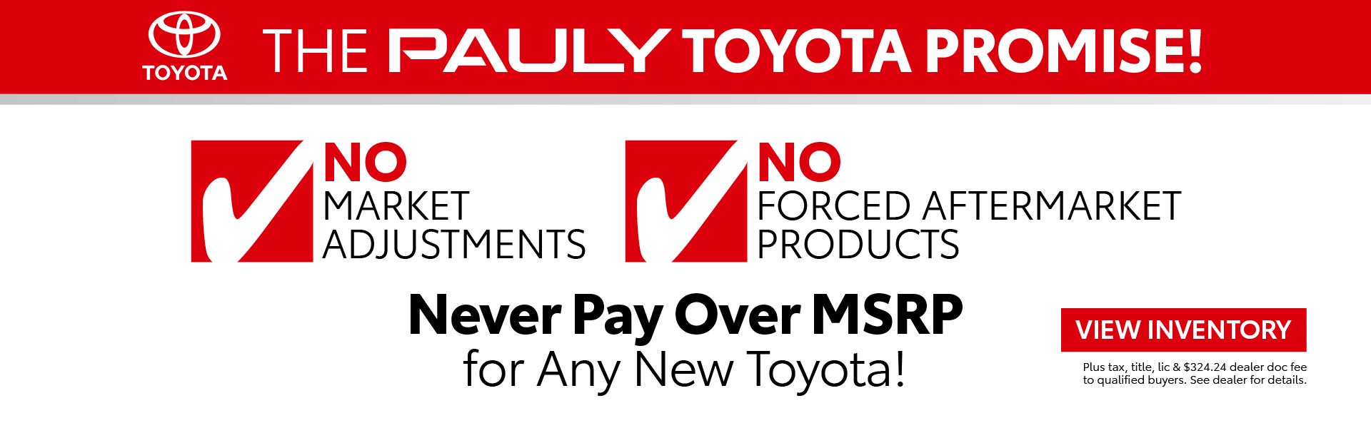 The Pauly Toyota Promise!